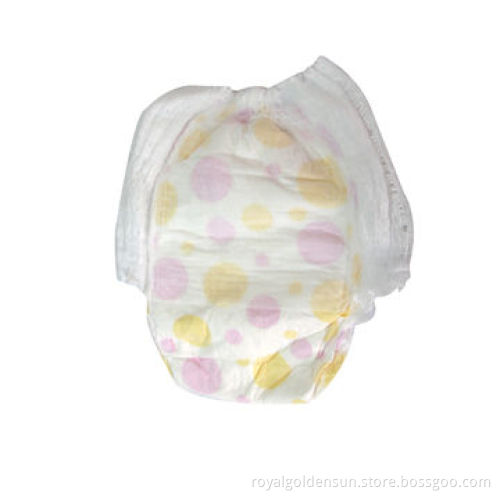 Disposable baby pull-ups diaper with soft non-woven surface